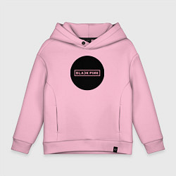 Детское худи оверсайз Black pink - logotype - group - South Korea