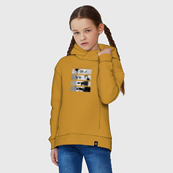 Толстовка оверсайз детская Depeche Mode - Your World In My Eyes, цвет: горчичный — фото 2