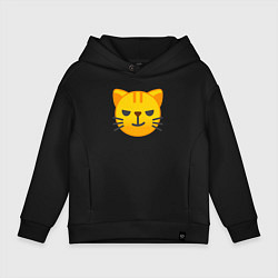 Детское худи оверсайз Жёлтый котёнок хитрит