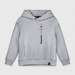 Толстовка оверсайз детская Depeche Mode - Роза Violator, цвет: меланж