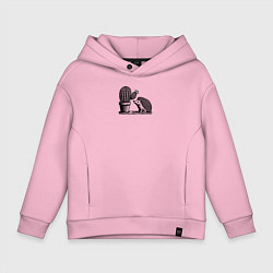 Детское худи оверсайз Ежик и кактус