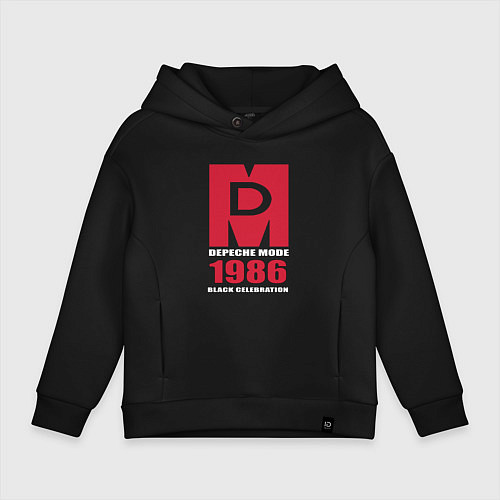 Детское худи оверсайз Depeche Mode - Black Celebration album merch / Черный – фото 1