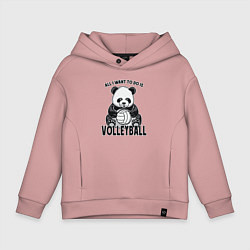 Детское худи оверсайз Panda volleyball