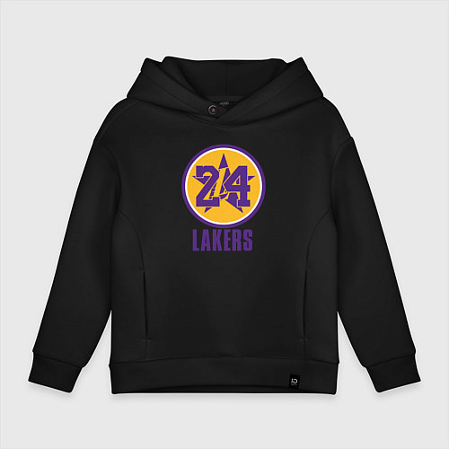 Детское худи оверсайз 24 Lakers / Черный – фото 1