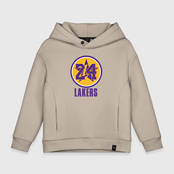 Толстовка оверсайз детская 24 Lakers, цвет: миндальный