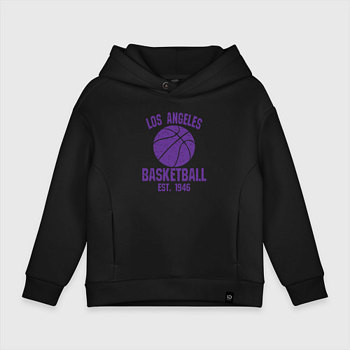 Детское худи оверсайз Basketball Los Angeles / Черный – фото 1