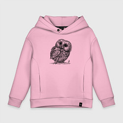 Детское худи оверсайз Совёнок гравюра