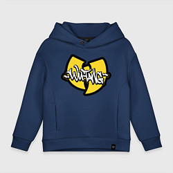 Толстовка оверсайз детская Wu tang - logo, цвет: тёмно-синий