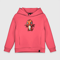 Детское худи оверсайз Дракоша карминный шустрик