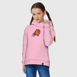 Толстовка оверсайз детская Phoehix Suns game, цвет: светло-розовый — фото 2