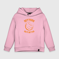 Толстовка оверсайз детская Setters do it better, цвет: светло-розовый