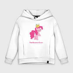 Толстовка оверсайз детская Королева тортиков Пинки Пай, цвет: белый