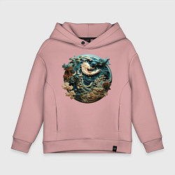 Детское худи оверсайз Китайский дракон в круге