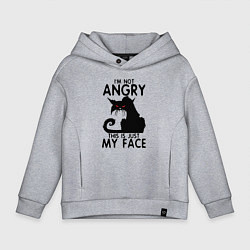 Детское худи оверсайз I am not angry cat