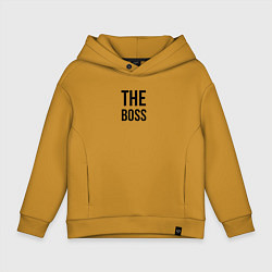 Толстовка оверсайз детская The boss - Couple, цвет: горчичный