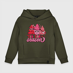 Детское худи оверсайз Tis the season - розовые ёлки и мороженка - christ