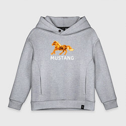 Толстовка оверсайз детская Mustang firely art, цвет: меланж