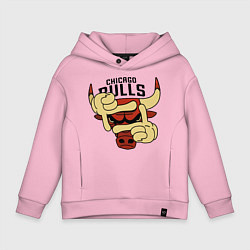 Детское худи оверсайз Bulls logo with hands