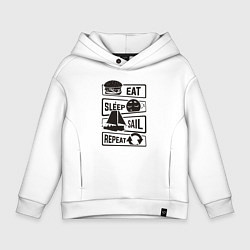 Детское худи оверсайз Есть спать яхтинг