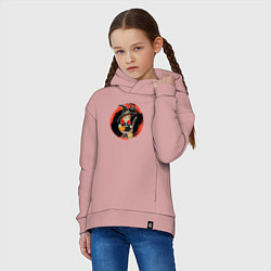 Толстовка оверсайз детская Мультяшная маленькая ведьма, цвет: пыльно-розовый — фото 2