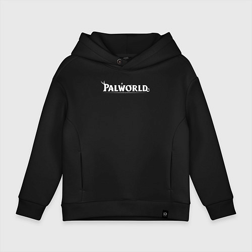 Детское худи оверсайз Palworld logo / Черный – фото 1