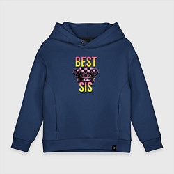 Толстовка оверсайз детская Best sis, цвет: тёмно-синий