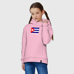Толстовка оверсайз детская Free Cuba, цвет: светло-розовый — фото 2