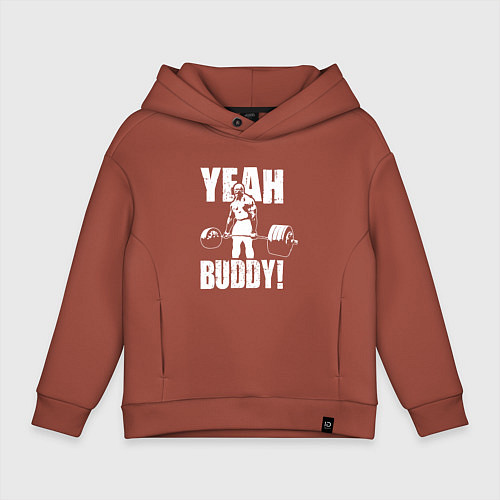Детское худи оверсайз Yeah buddy - Ронни Коулман / Кирпичный – фото 1