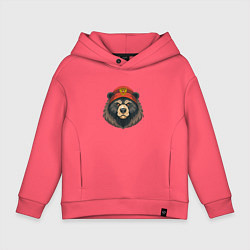 Детское худи оверсайз Русский медведь в шапке с гербом