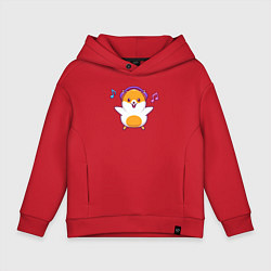 Детское худи оверсайз Музыкальный хомяк