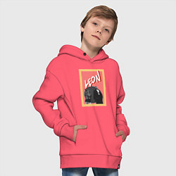 Толстовка оверсайз детская Арт по фильму Леон, цвет: коралловый — фото 2