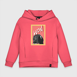 Толстовка оверсайз детская Арт по фильму Леон, цвет: коралловый