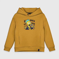 Детское худи оверсайз Bart Simpson - punks not dead
