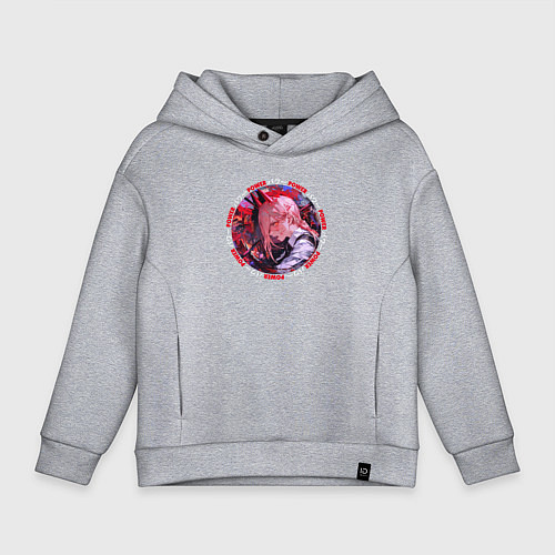 Детское худи оверсайз Power - охотница на демонов / Меланж – фото 1