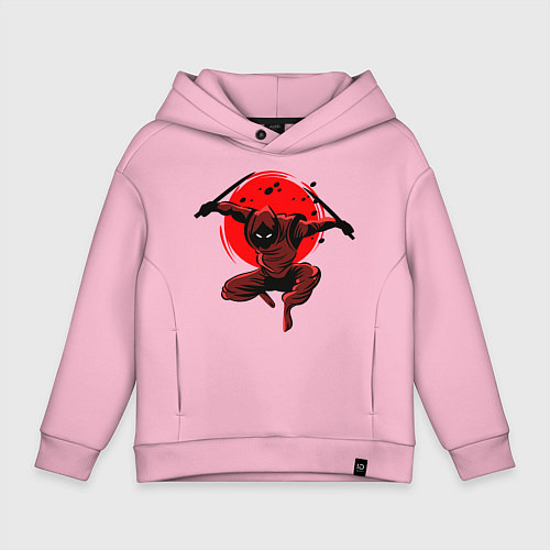 Детское худи оверсайз Ninja / Светло-розовый – фото 1