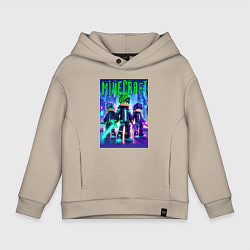 Детское худи оверсайз Cyberpunk and Minecraft - collaboration