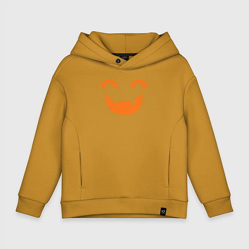 Детское худи оверсайз Orange smile / Горчичный – фото 1