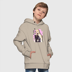 Толстовка оверсайз детская Лоррейн - Нежелательный Бессмертный искатель, цвет: миндальный — фото 2