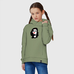 Толстовка оверсайз детская Revolution girl, цвет: авокадо — фото 2