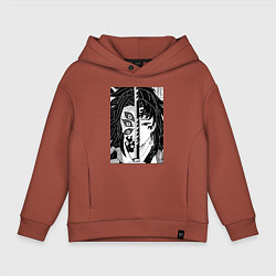 Толстовка оверсайз детская Клинок рассекающий демонов Ериичи Цугикуни Кокушиб, цвет: кирпичный