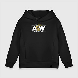 Толстовка оверсайз детская All Elite Wrestling AEW, цвет: черный