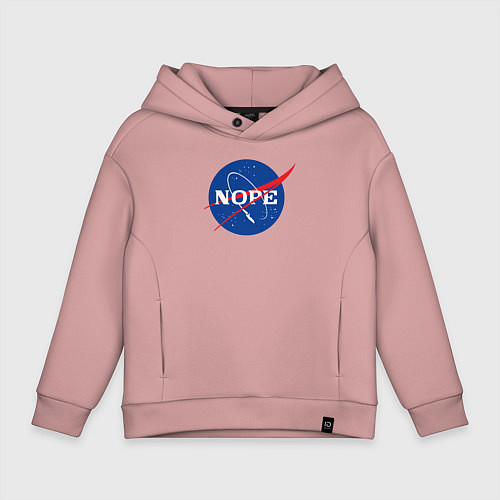 Детское худи оверсайз Nope NASA / Пыльно-розовый – фото 1