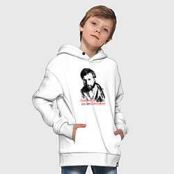 Толстовка оверсайз детская Высоцкий Владимир, цвет: белый — фото 2