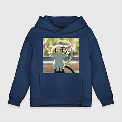 Толстовка оверсайз детская Судзумэ закрывающая двери Дайджин, цвет: тёмно-синий