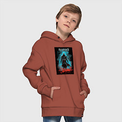 Толстовка оверсайз детская Assassins creed тайное проклятье, цвет: кирпичный — фото 2