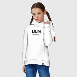Толстовка оверсайз детская Lidia never alone - motto, цвет: белый — фото 2
