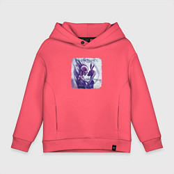 Толстовка оверсайз детская The Birthday Massacre - under your spell, цвет: коралловый