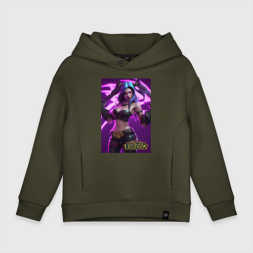 Детское худи оверсайз League of Legends Akali Kda / Хаки – фото 1