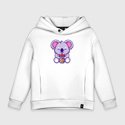 Детское худи оверсайз Милая коала с напитком