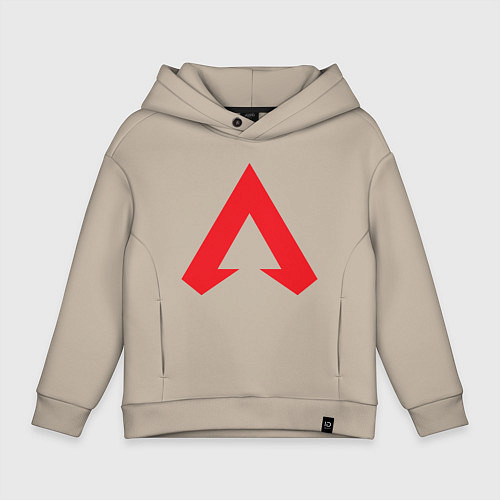 Детское худи оверсайз Logo apex legends / Миндальный – фото 1
